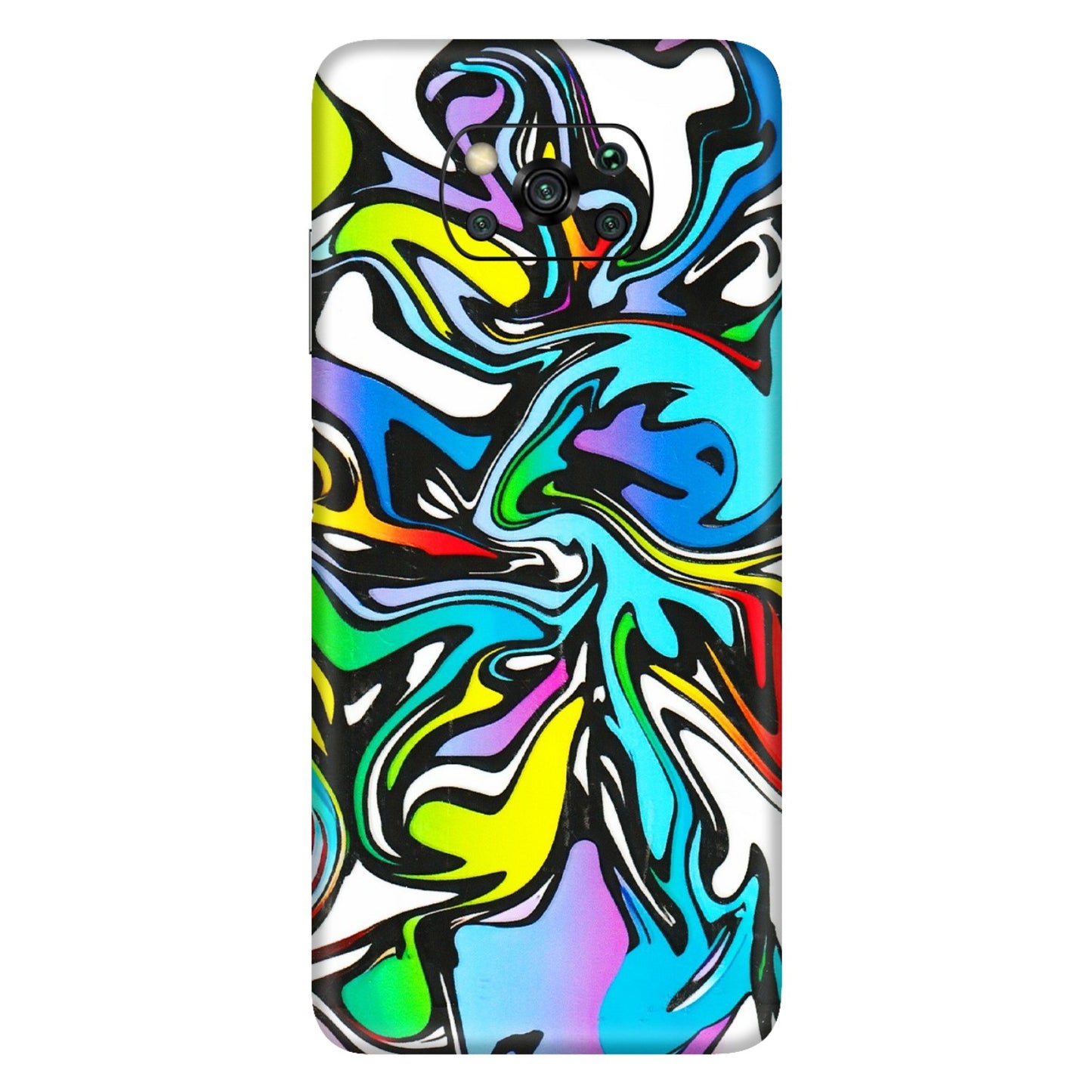 POCO Phone Skins (All Models) - Abstract Colour Paints - 3D Embossed Finish (L-271) Poco X3