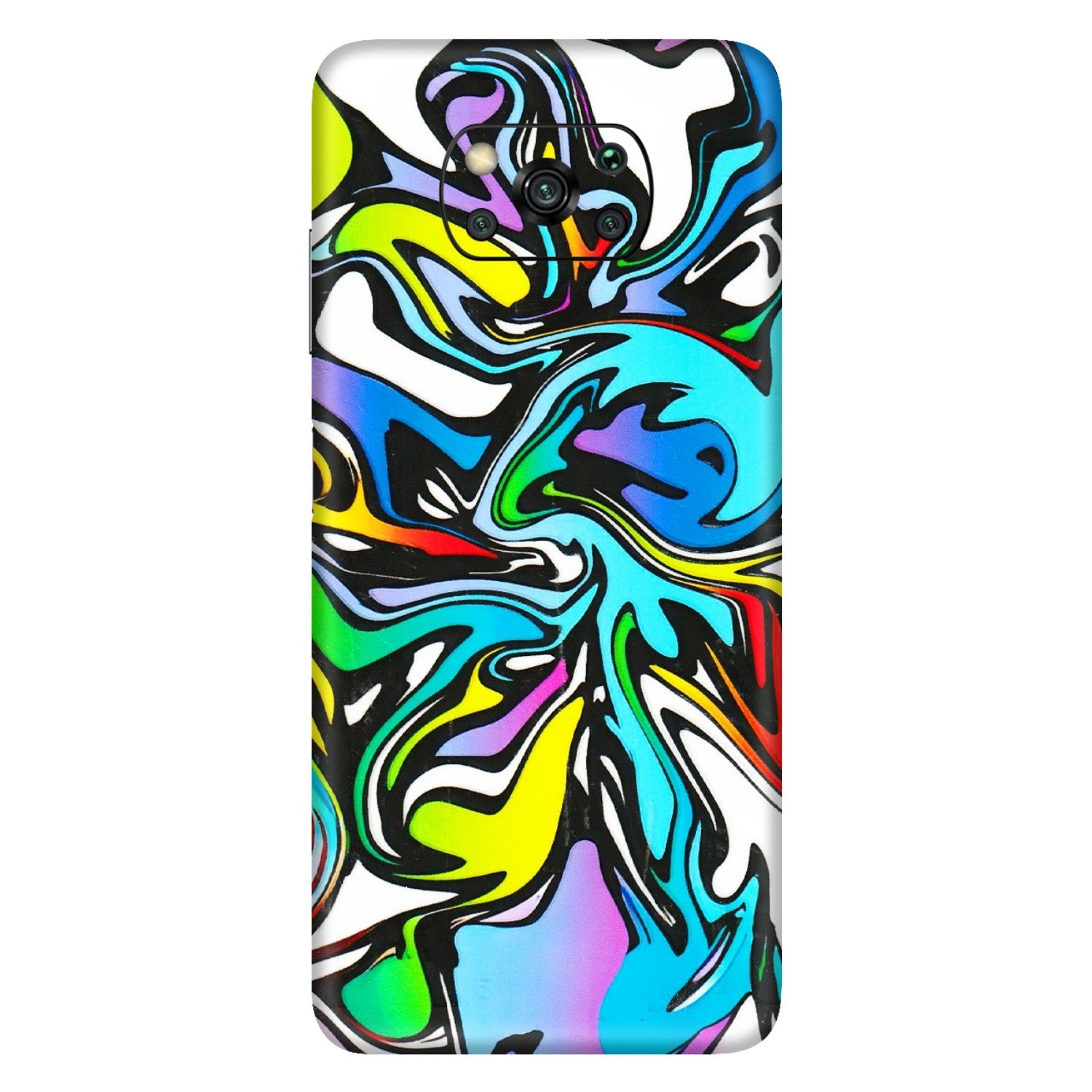 POCO Phone Skins (All Models) - Abstract Colour Paints - 3D Embossed Finish (L-271) Poco X3