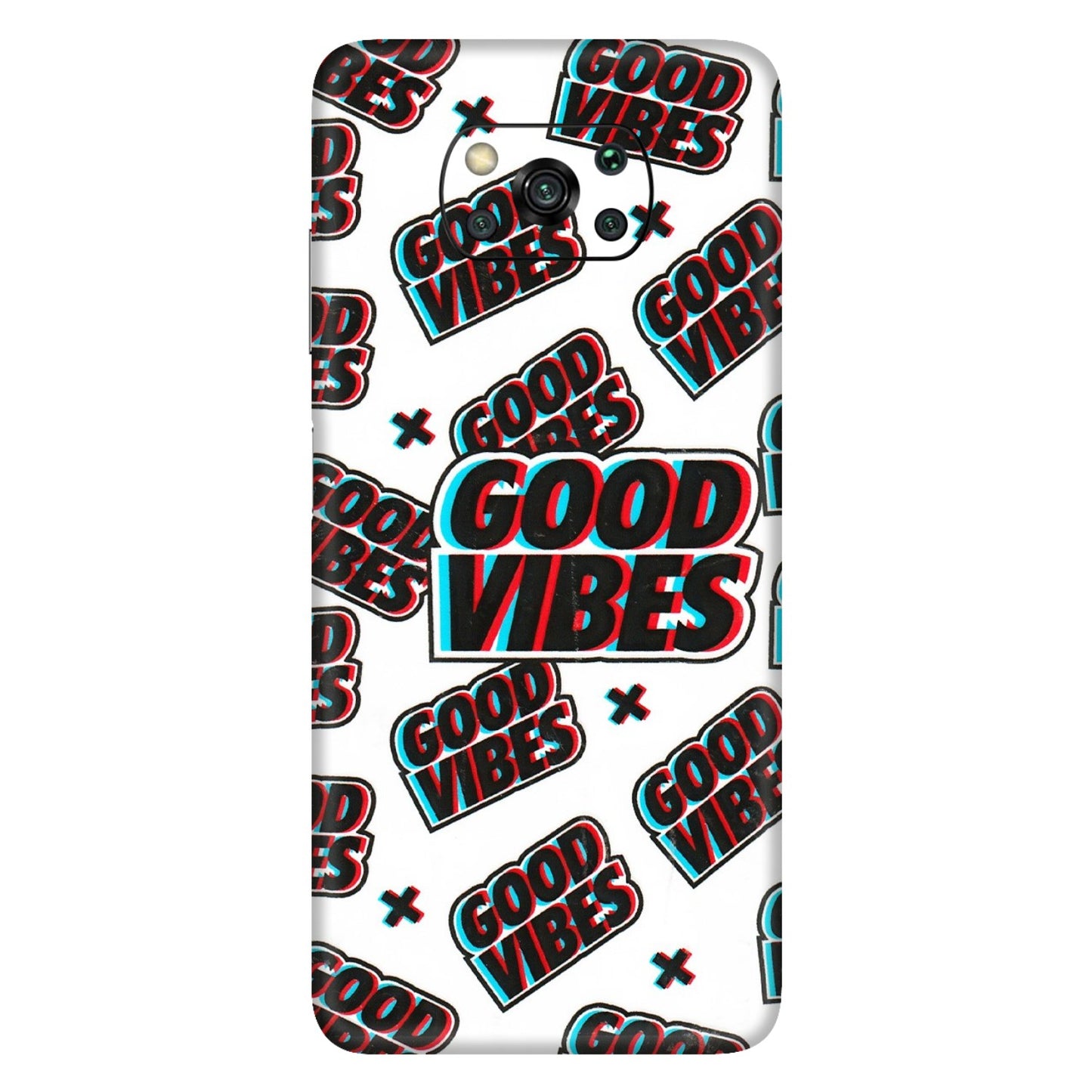 POCO Phone Skins (All Models) - Good Vibes - 3D Embossed Finish (L-282) Poco X3