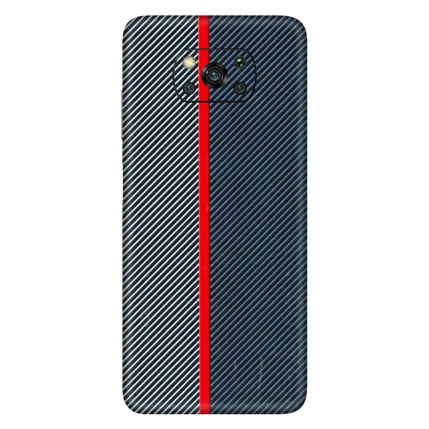 POCO Phone Skins (All Models) - Blue Sober Lines - 3D Embossed Finish (L-305) Poco X3