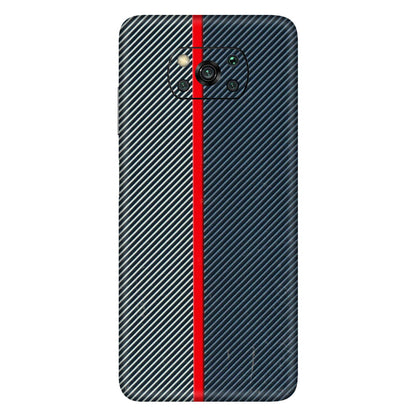POCO Phone Skins (All Models) - Blue Sober Lines - 3D Embossed Finish (L-305) Poco X3