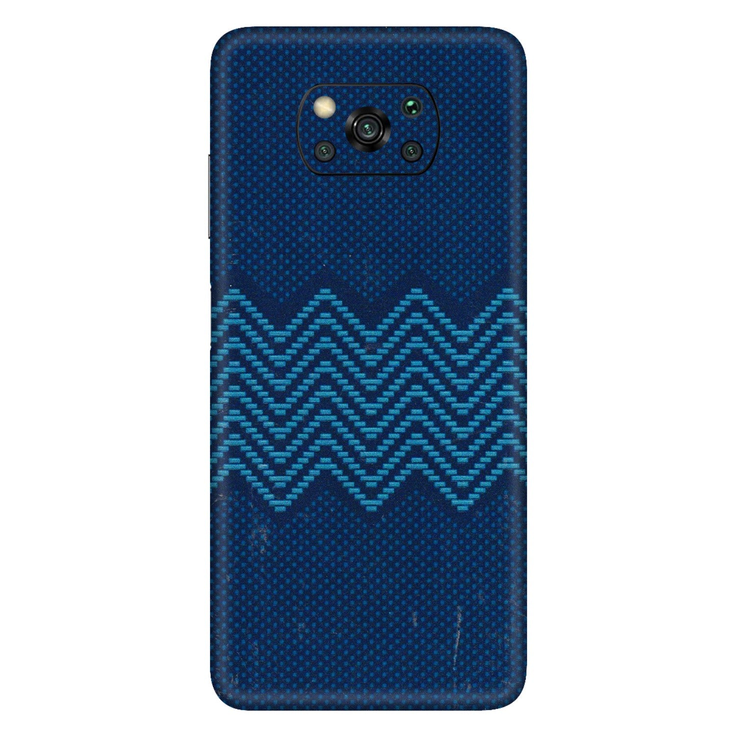 POCO Phone Skins (All Models) - Blue Sober Waves - 3D Embossed Finish (L-306) Poco X3