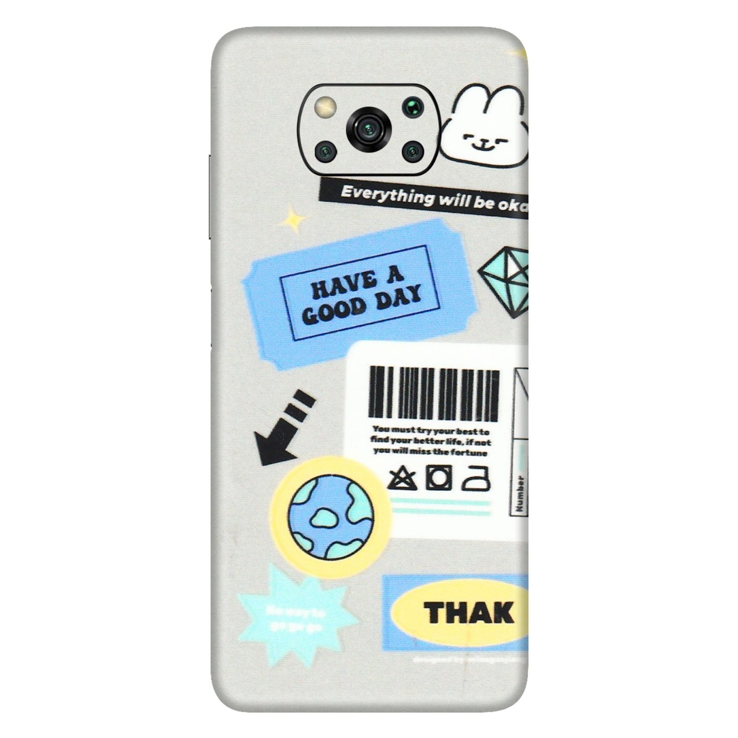 POCO Phone Skins (All Models) - Will Be Okay Design - 3D Embossed Finish (L-316) Poco X3