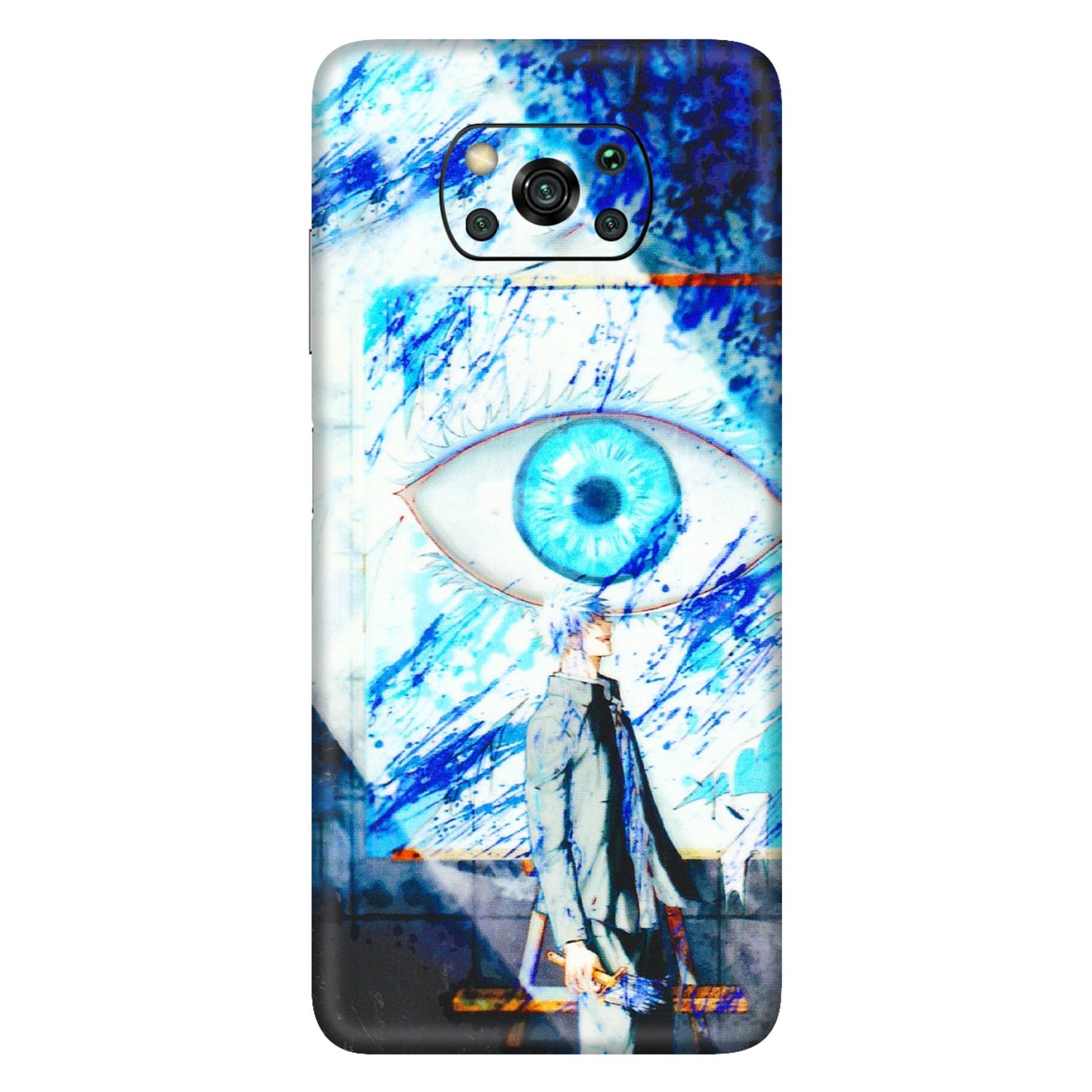 POCO Phone Skins (All Models) - Anime Sea Blue Eye - 3D Embossed Finish (L-318) Poco X3