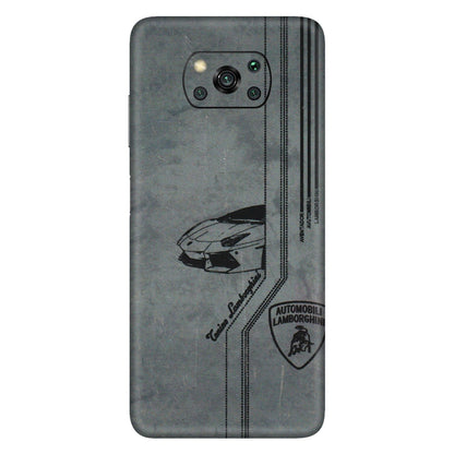 POCO Phone Skins (All Models) - New Lamborgini Aventador - 3D Embossed Finish (L-321) Poco X3