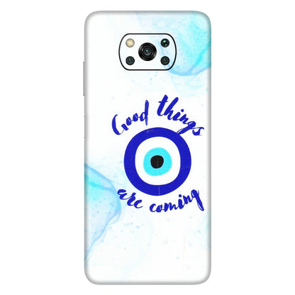 POCO Phone Skins (All Models) - Evil Eye Good Things Are Coming - 3D Embossed Finish (L-322) Poco X3