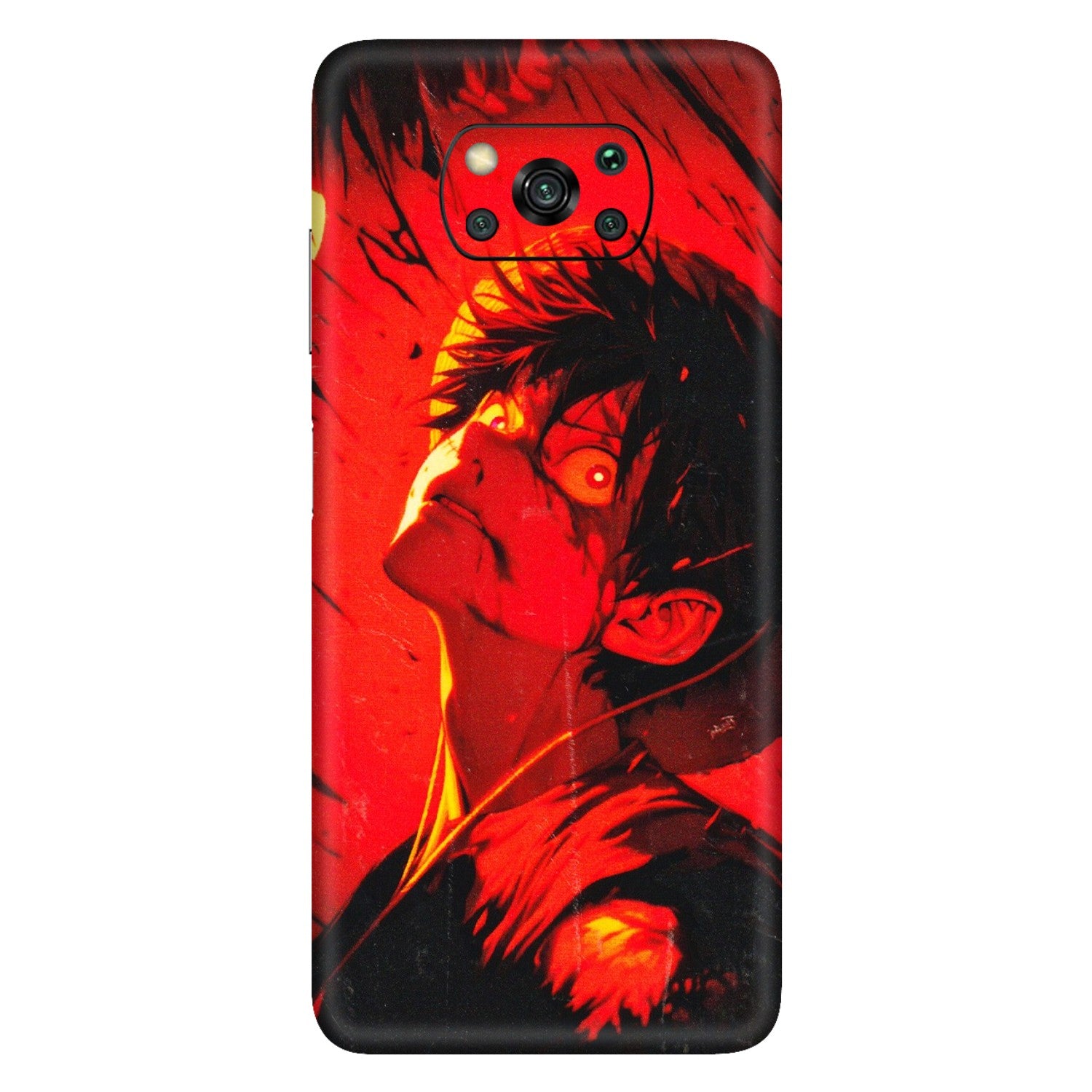 POCO Phone Skins (All Models) - D.Luffy Power Up One Piece Anime - 3D Embossed Finish (L-326) Poco X3