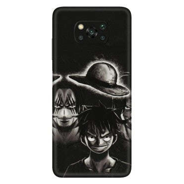 POCO Phone Skins (All Models) - Black Luffy Hat - 3D Embossed Finish (L-57) Poco X3
