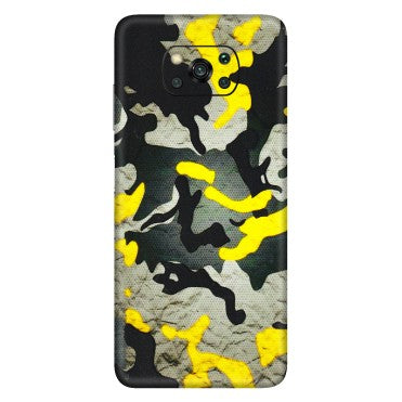 POCO Phone Skins (All Models) - Yellow Camouflage - 3D Embossed Finish (L-61) Poco X3