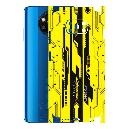 POCO Phone Skins (All Models) - Yellow Cyberpunk - 3D Embossed Finish (L-93) Poco X3