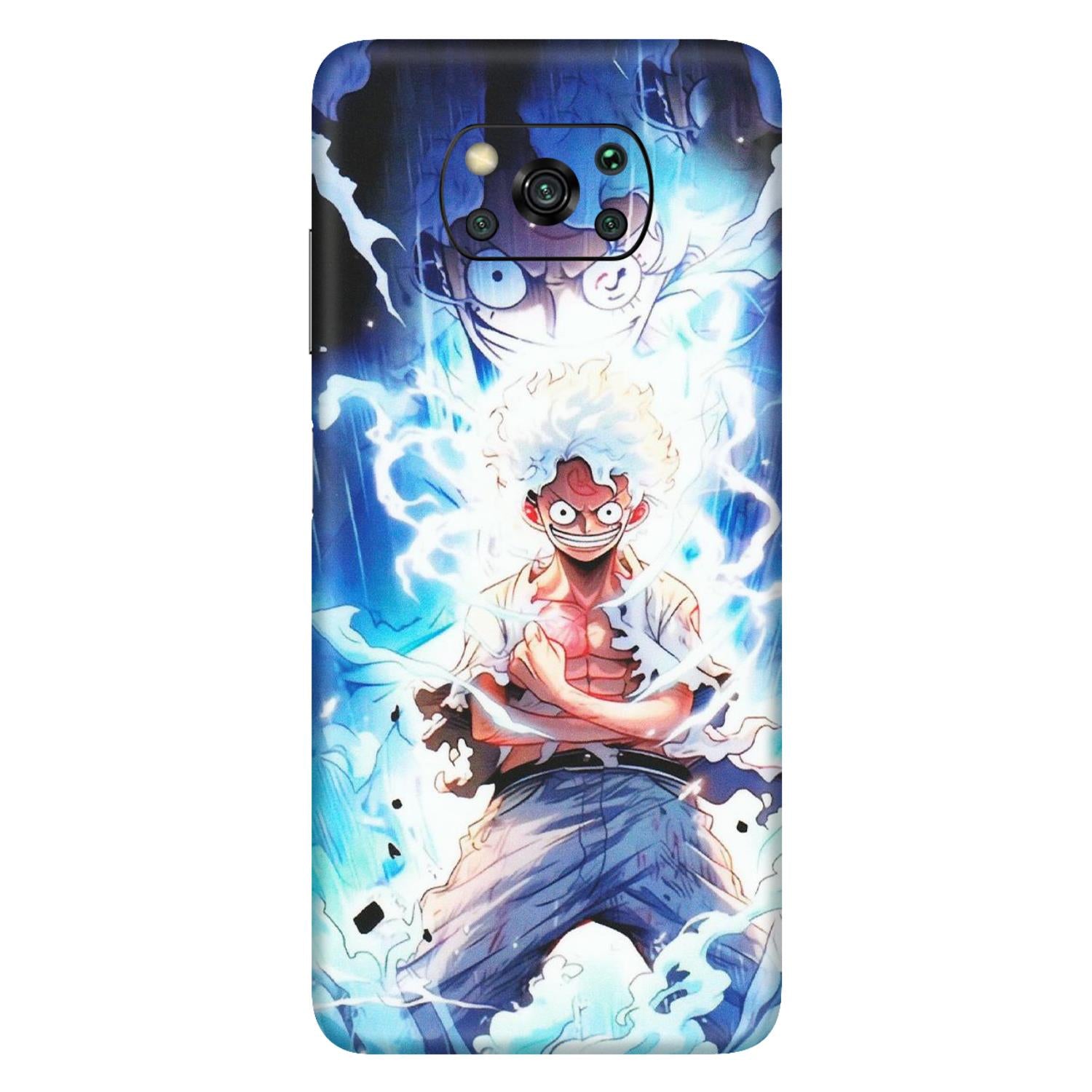 POCO Phone Skins (All Models) - Blue Thunder Luffy Anime - Matte Finish (M-132) Poco X3