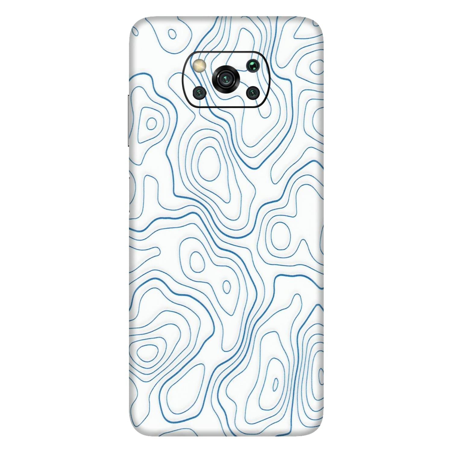 POCO Phone Skins (All Models) - Blue And White Swirls - Matte Finish (M-139) Poco X3