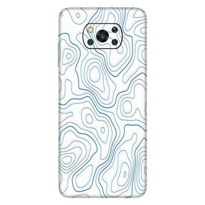 POCO Phone Skins (All Models) - Blue And White Swirls - Matte Finish (M-139) Poco X3