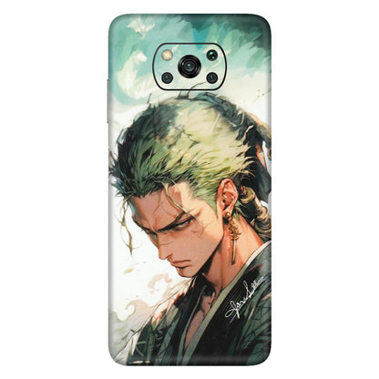 POCO Phone Skins (All Models) - New Roronoa Zoro One Picece Anime - Matte Finish (M-140) Poco X3