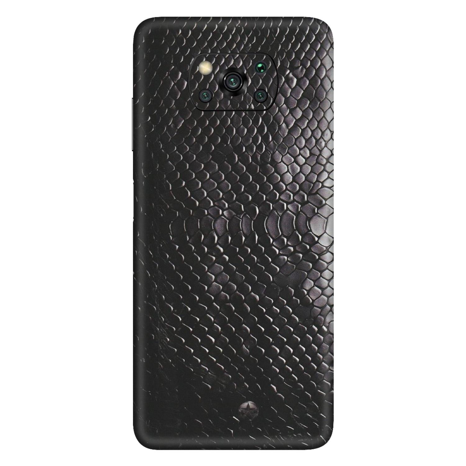 POCO Phone Skins (All Models) - Black Snack Leather - Matte Finish (M-147) Poco X3