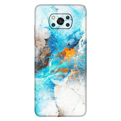 POCO Phone Skins (All Models) - Blue Waves Abstract - Matte Finish (M-19) Poco X3