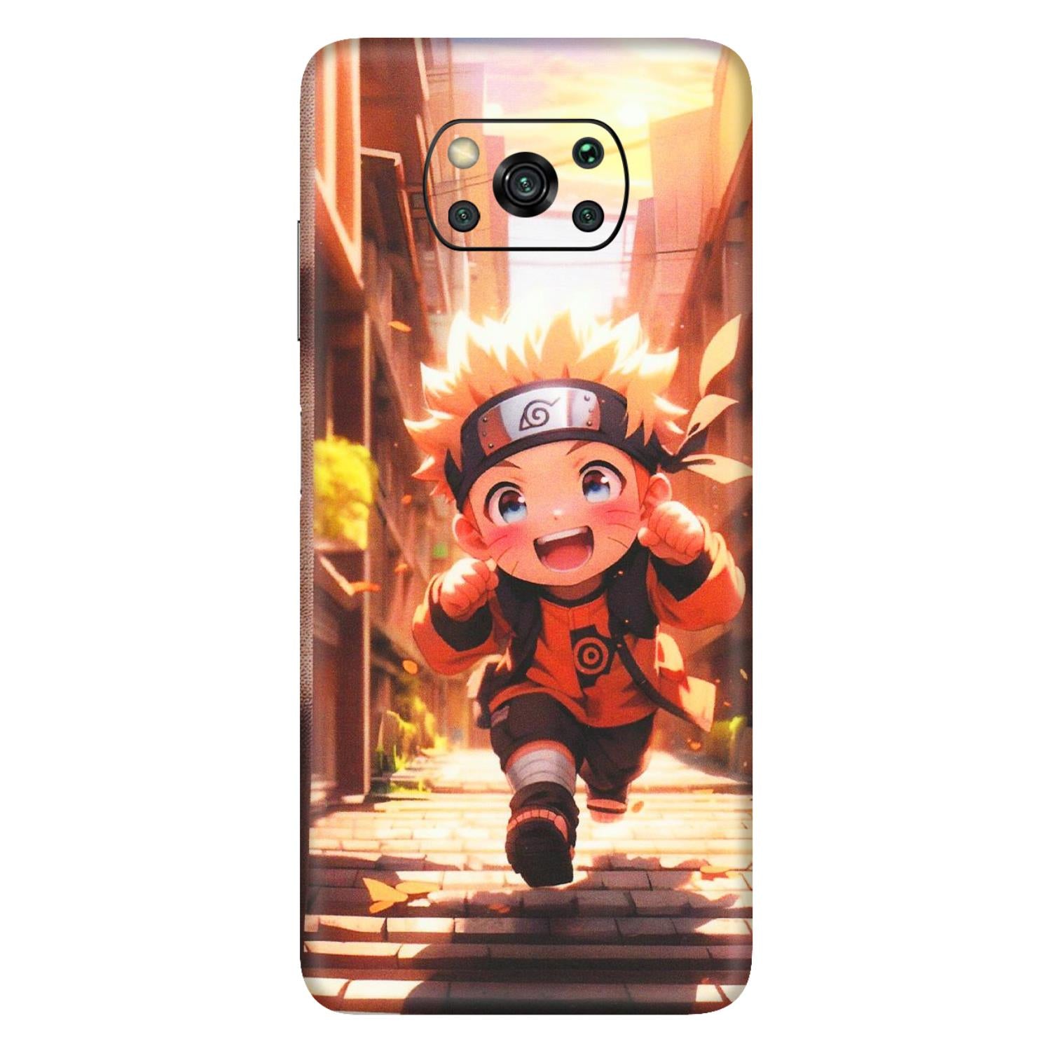 POCO Phone Skins (All Models) - Naruto Cute Toon Running - Matte Finish (M-04) Poco X3