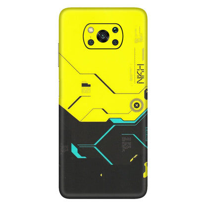 POCO Phone Skins (All Models) - Black Yellow Technica - Matte Finish (M-53) Poco X3