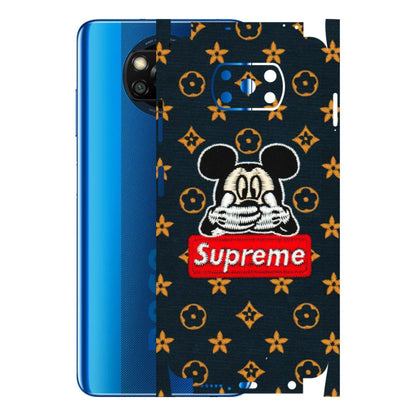POCO Phone Skins (All Models) - Mickey Supreme - Matte Finish (M-83) Poco X3