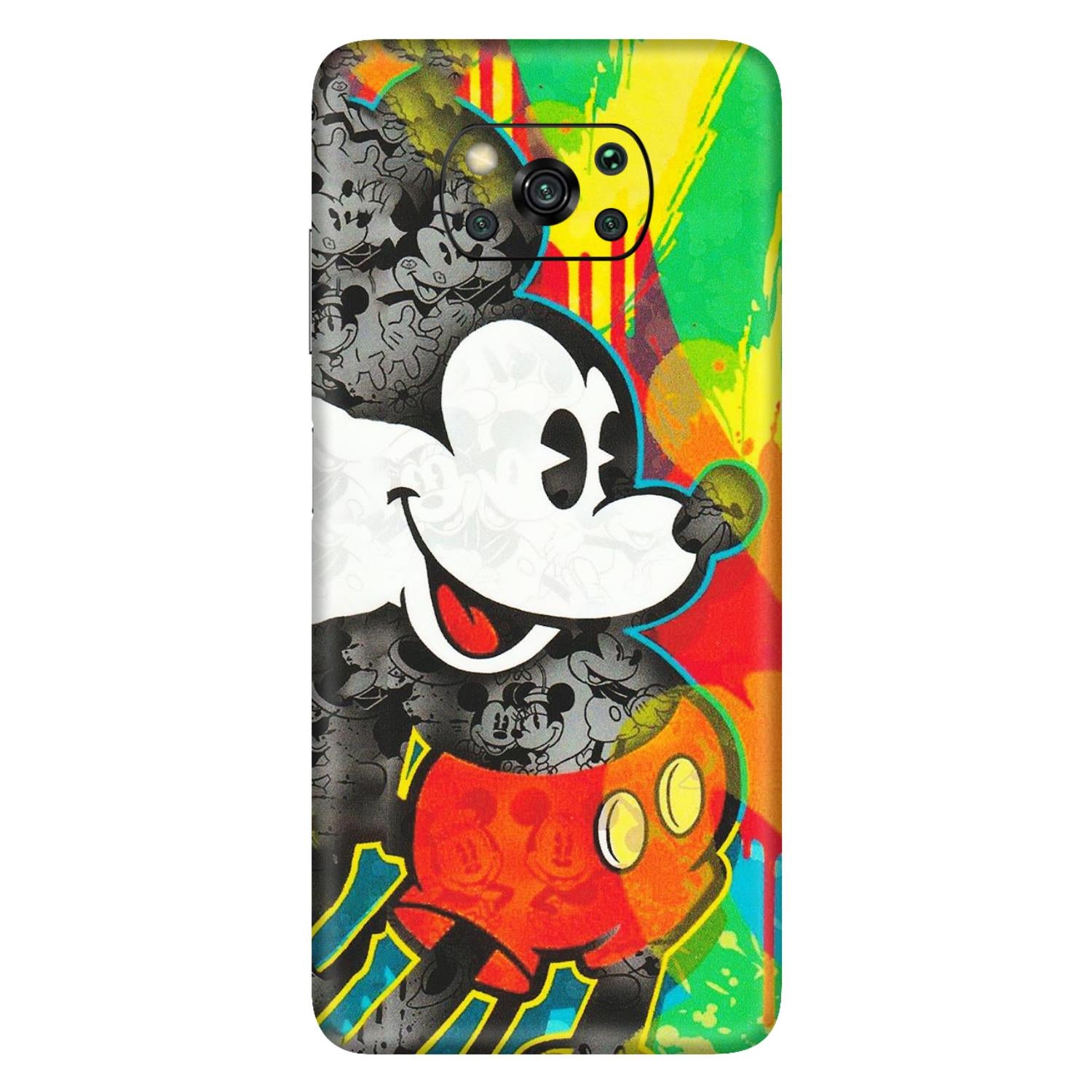 POCO Phone Skins (All Models) - Multiple Mickey With Colourful Texture - Matte Finish (M-84) Poco X3