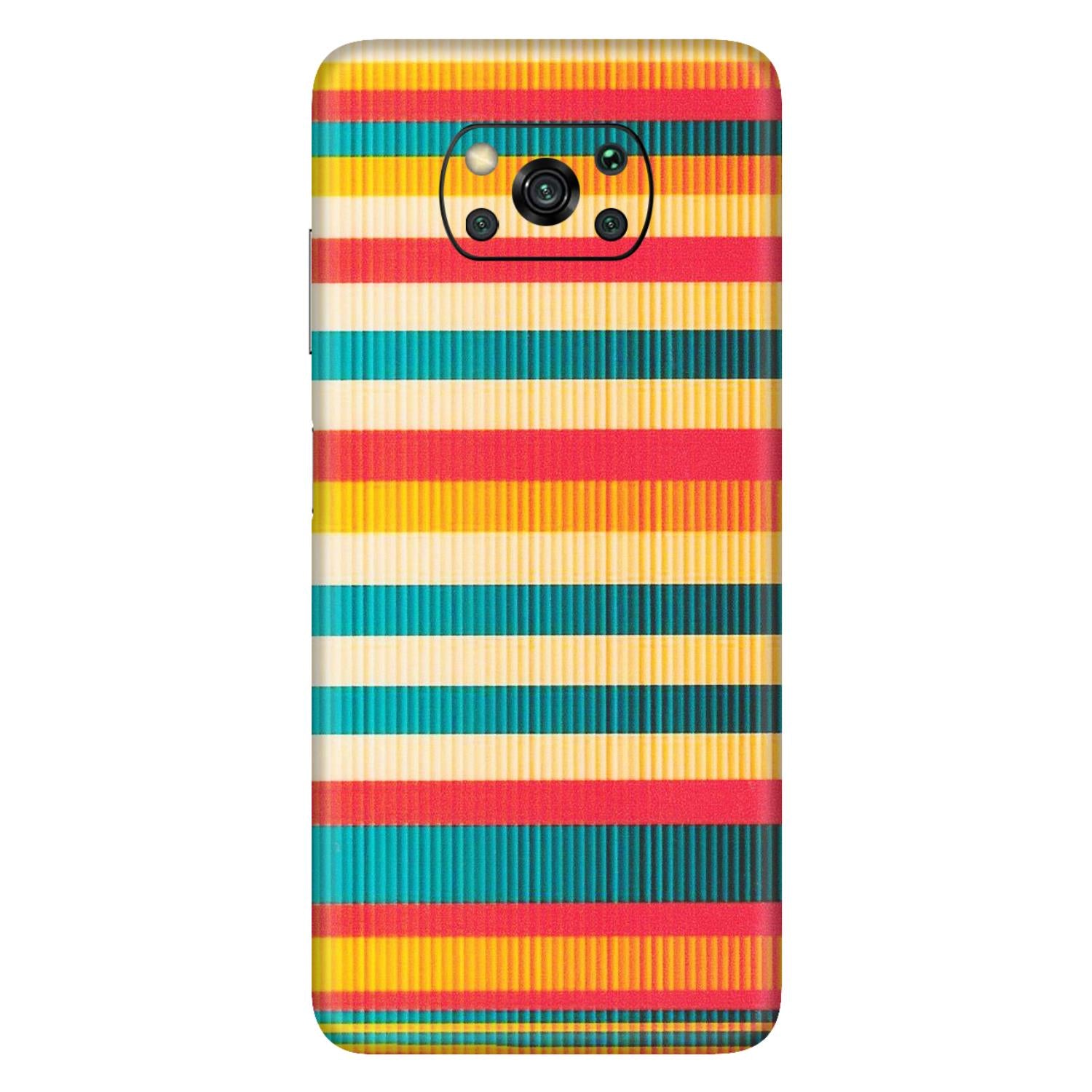 POCO Phone Skins (All Models) - Colourful Stripes Soothing Effect - Matte Finish (M-86) Poco X3