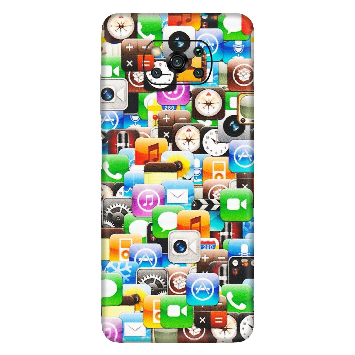 POCO Phone Skins (All Models) - All Apple Icons - Matte Finish (M-93) Poco X3
