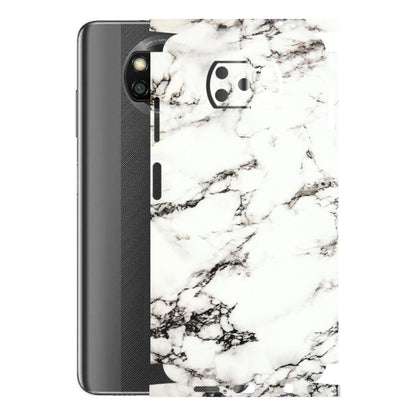 POCO Phone Skins (All Models) - Black and White Marble Texture - 3D Embossed Finish (L-124) Poco X3 NFC