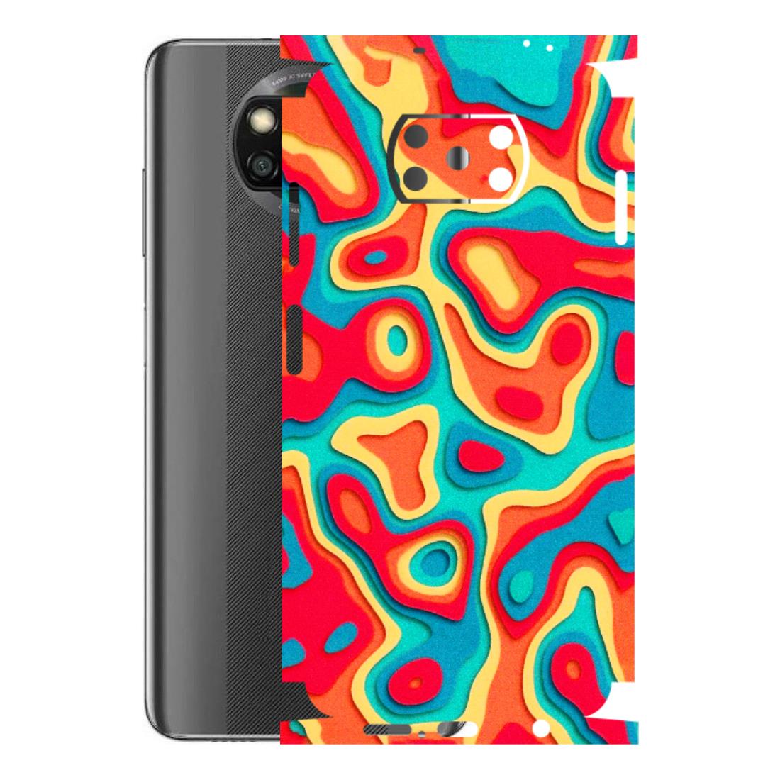 POCO Phone Skins (All Models) - Abstract Swirl - 3D Embossed Finish (L-150) Poco X3 NFC