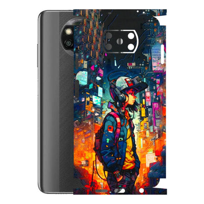 POCO Phone Skins (All Models) - Street Anime Guy - 3D Embossed Finish (L-158) Poco X3 NFC