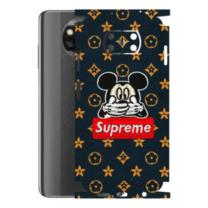 POCO Phone Skins (All Models) - Mickey Supreme - Matte Finish (M-83) Poco X3 NFC