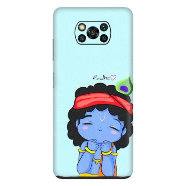 POCO Phone Skins (All Models) - Radhe Radhe Cute Toon - 3D Embossed Finish (L-05) Poco X3 PRO