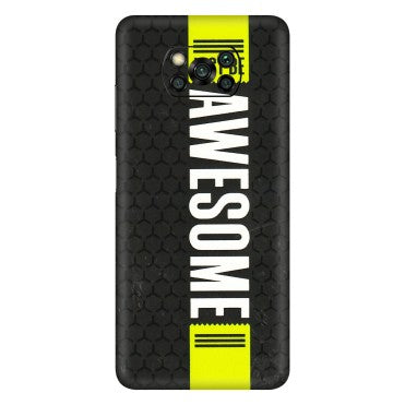 POCO Phone Skins (All Models) - Just Be Awesome - 3D Embossed Finish (L-101) Poco X3 PRO