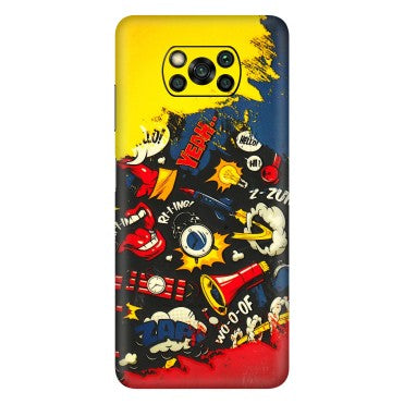 POCO Phone Skins (All Models) - Pacific Doodle Art - 3D Embossed Finish (L-120) Poco X3 PRO