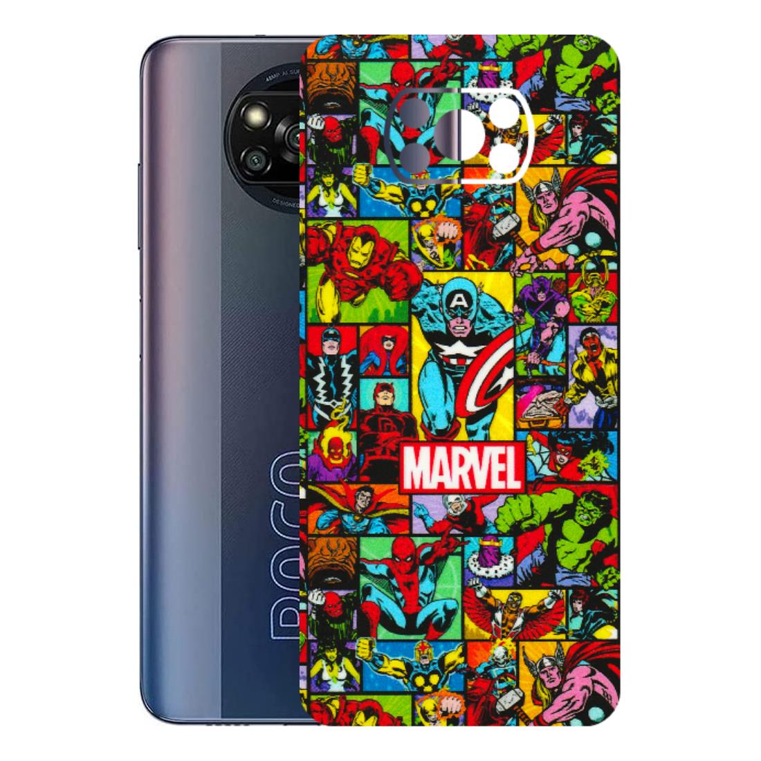 POCO Phone Skins (All Models) - MARVELOUS Comic Characters - 3D Embossed Finish (L-129) Poco X3 PRO
