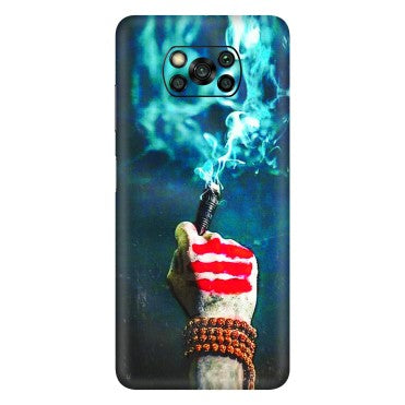 POCO Phone Skins (All Models) - Mahadev Bhakt - 3D Embossed Finish (L-146) Poco X3 PRO