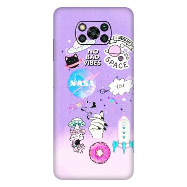 POCO Phone Skins (All Models) - I Need My Nasa   Skin - 3D Embossed Finish (L-149) Poco X3 PRO