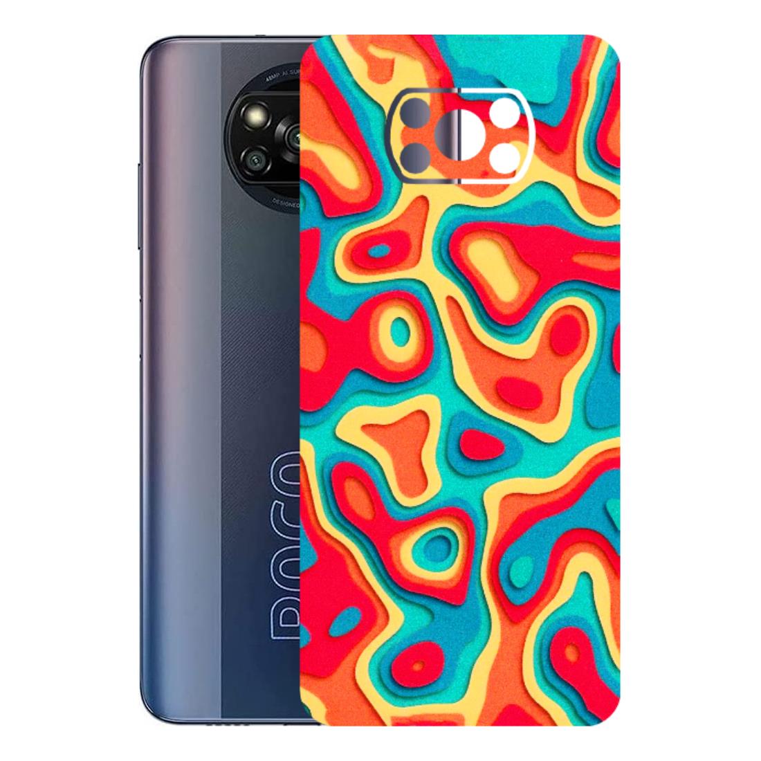 POCO Phone Skins (All Models) - Abstract Swirl - 3D Embossed Finish (L-150) Poco X3 PRO