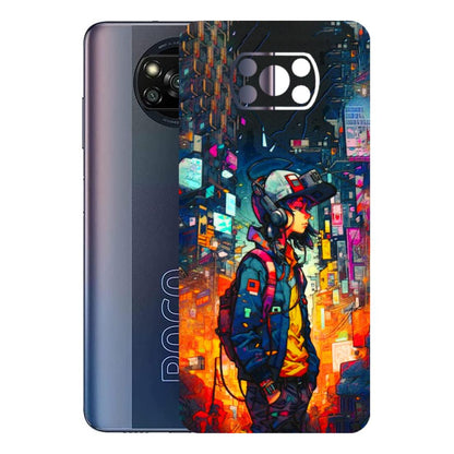 POCO Phone Skins (All Models) - Street Anime Guy - 3D Embossed Finish (L-158) Poco X3 PRO
