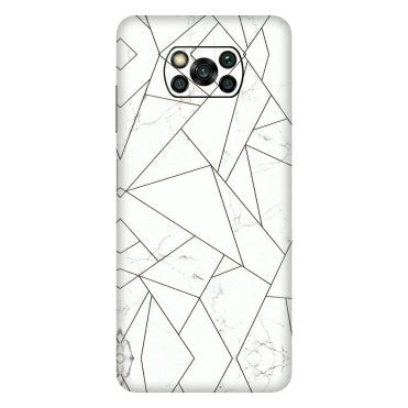 POCO Phone Skins (All Models) - Luxury White Marble Effect - 3D Embossed Finish (L-168) Poco X3 PRO