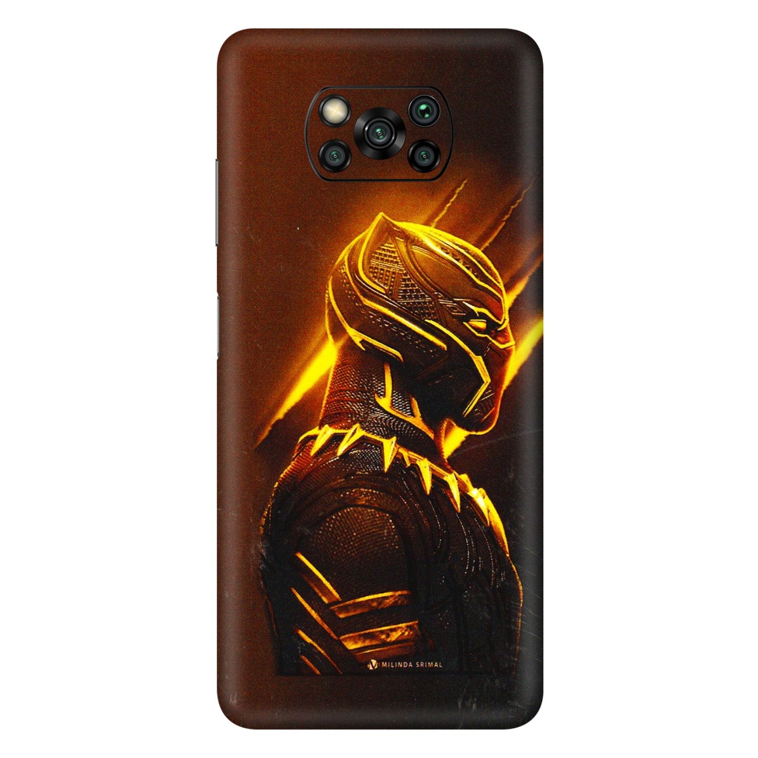 POCO Phone Skins (All Models) - Gold Black Panther - 3D Embossed Finish (L-181) Poco X3 PRO