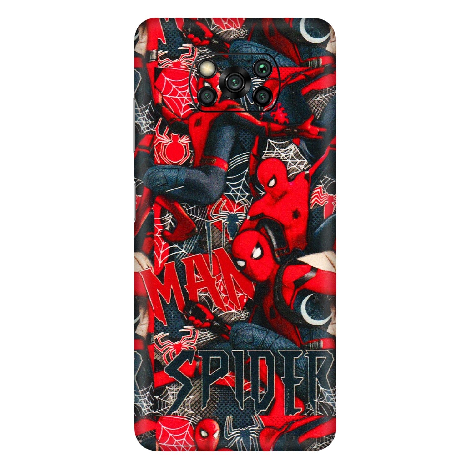POCO Phone Skins (All Models) - SpiderMan Cool - 3D Embossed Finish (L-188) Poco X3 PRO