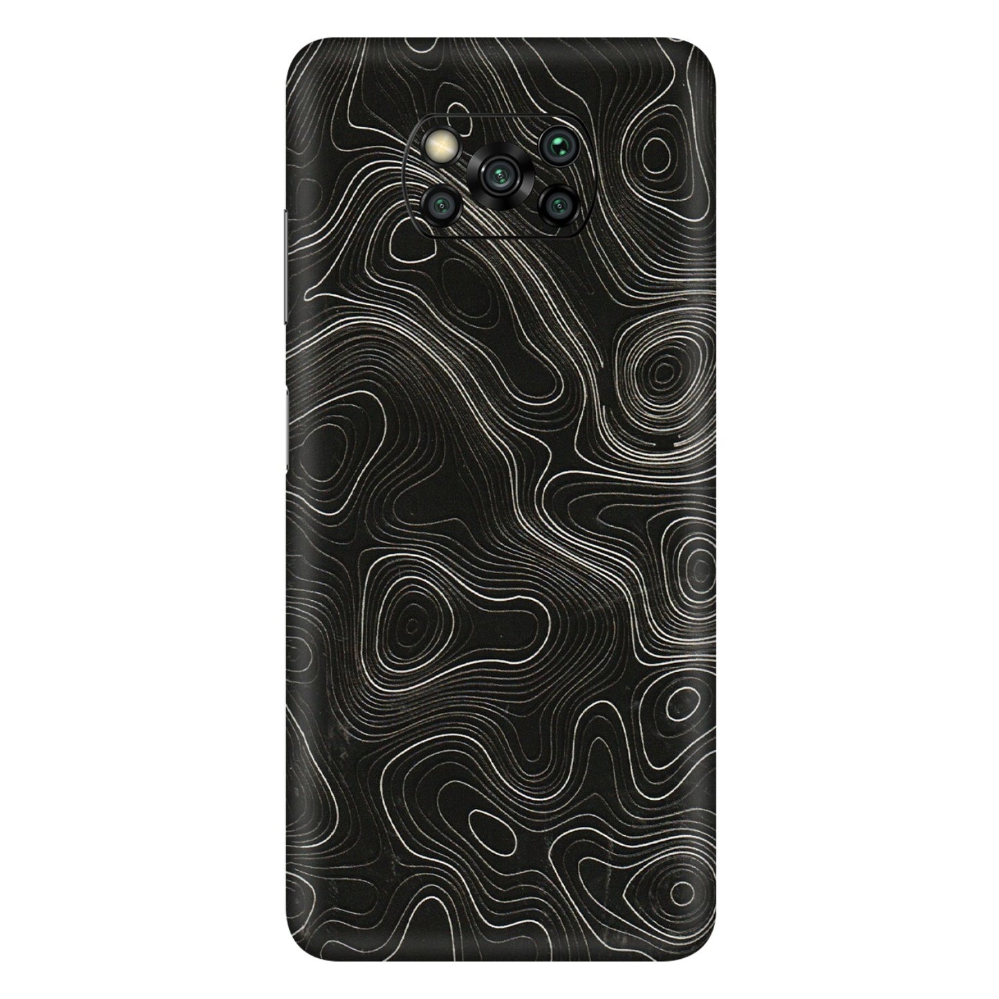 POCO Phone Skins (All Models) - Black Swirl - 3D Embossed Finish (L-196) Poco X3 PRO