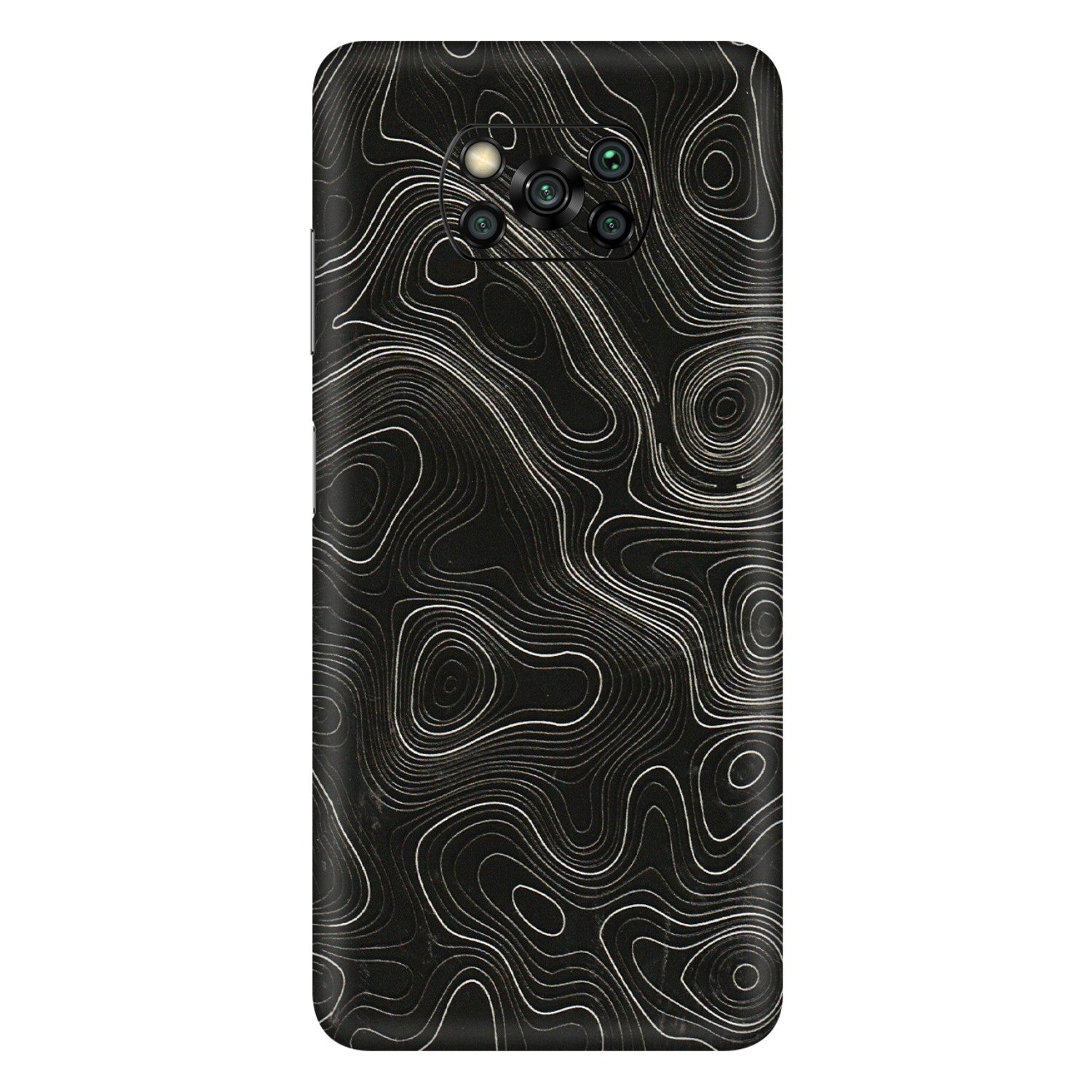 POCO Phone Skins (All Models) - Black Swirl - 3D Embossed Finish (L-196) Poco X3 PRO