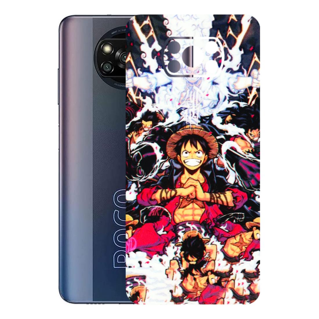 POCO Phone Skins (All Models) - Luffy Anime Character - 3D Embossed Finish (L-203) Poco X3 PRO
