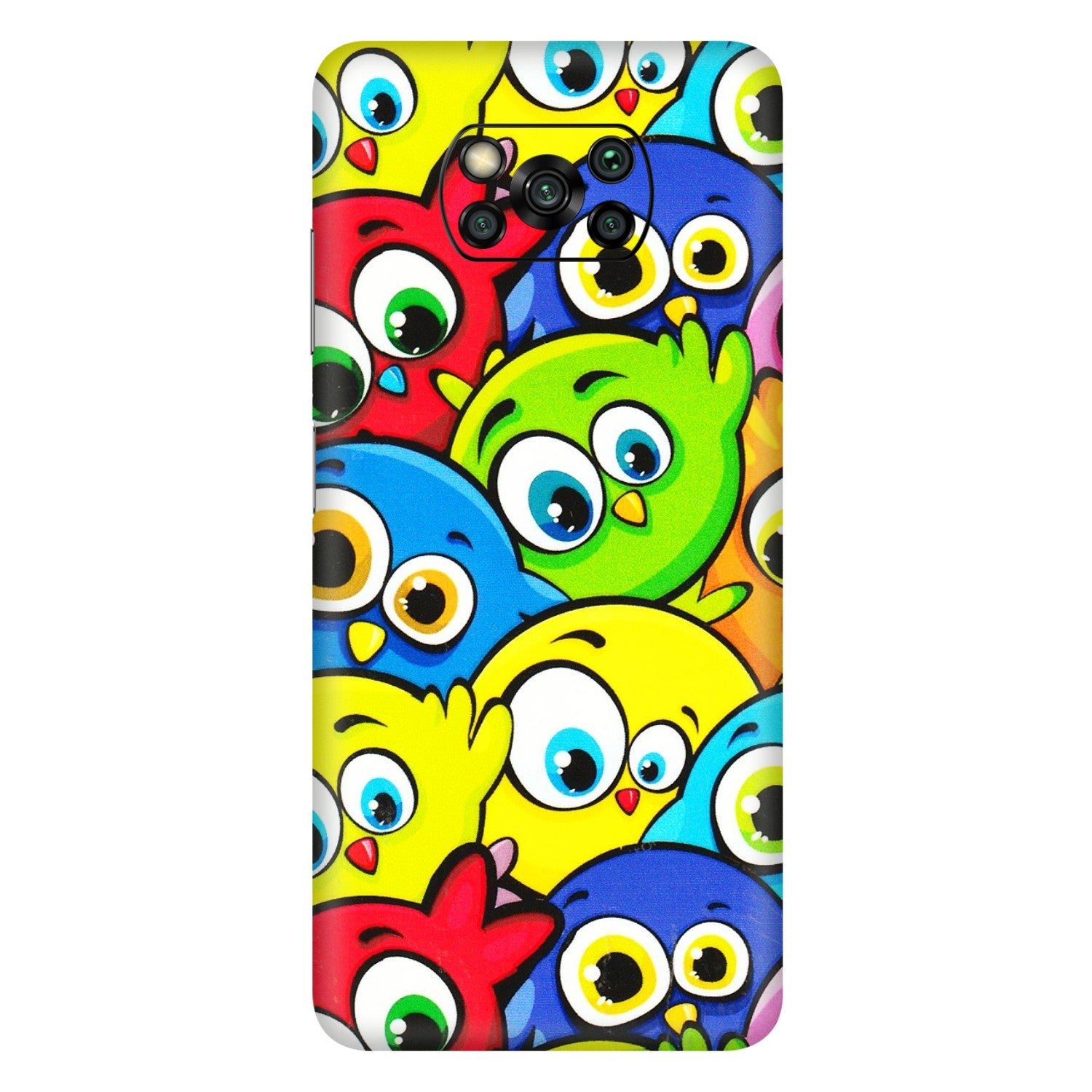 POCO Phone Skins (All Models) - Cute Fluffy Birds - 3D Embossed Finish (L-213) Poco X3 PRO