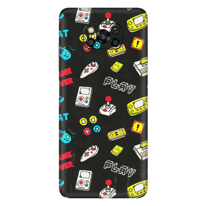 POCO Phone Skins (All Models) - Gaming Doodles - 3D Embossed Finish (L-224) Poco X3 PRO