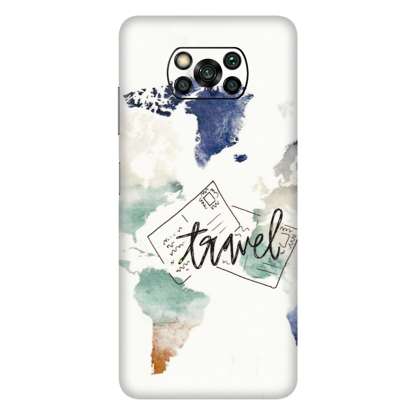 POCO Phone Skins (All Models) - Travel The World - 3D Embossed Finish (L-232) Poco X3 PRO