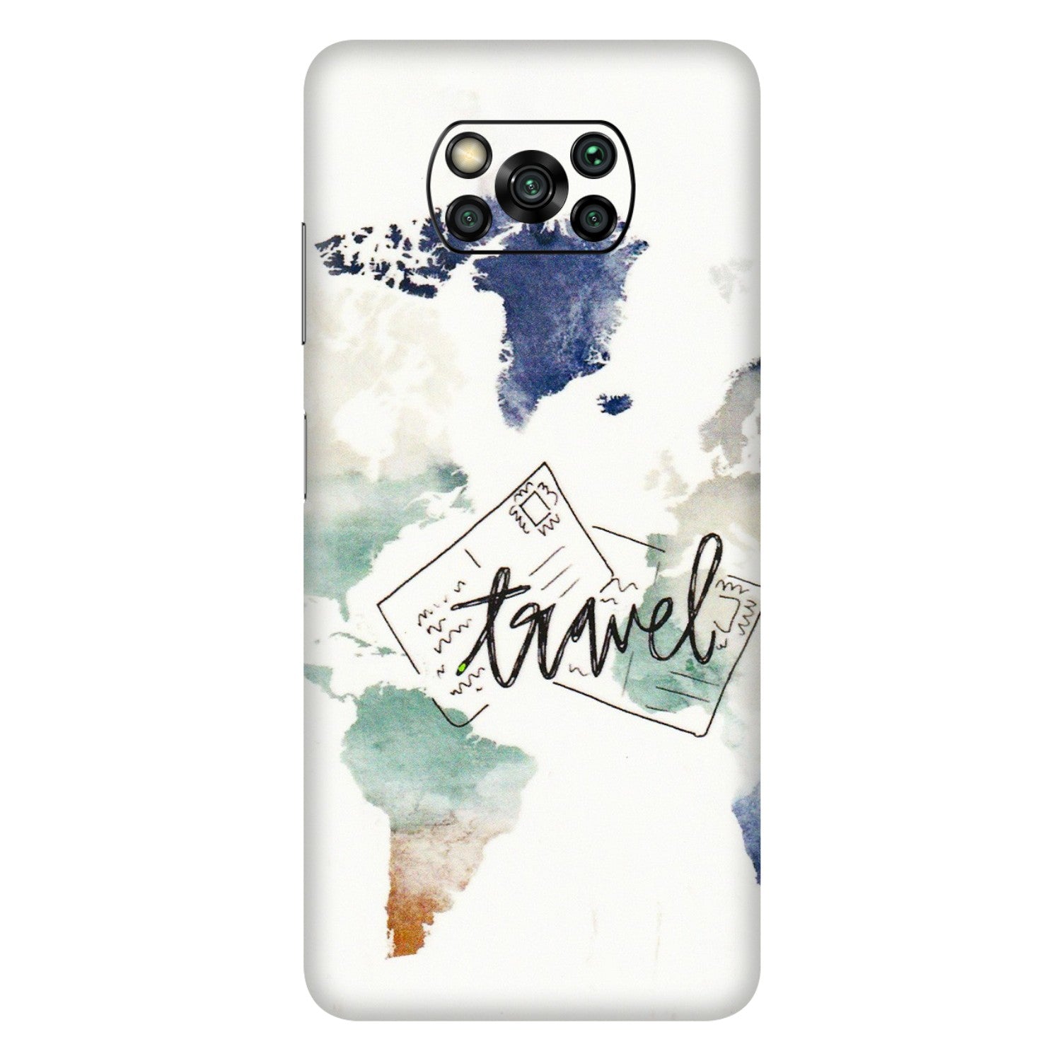 POCO Phone Skins (All Models) - Travel The World - 3D Embossed Finish (L-232) Poco X3 PRO