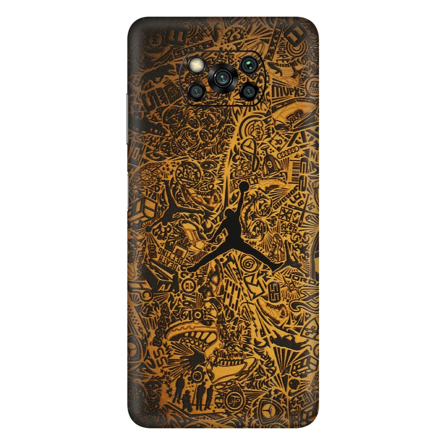 POCO Phone Skins (All Models) - Premium Gold Basketball Player - 3D Embossed Finish (L-236) Poco X3 PRO