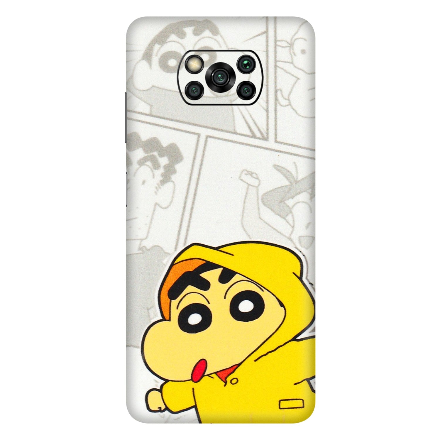 POCO Phone Skins (All Models) - Yellow Shinchan Comic - 3D Embossed Finish (L-246) Poco X3 PRO